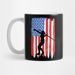 American Flag Javelin Graphic Mug